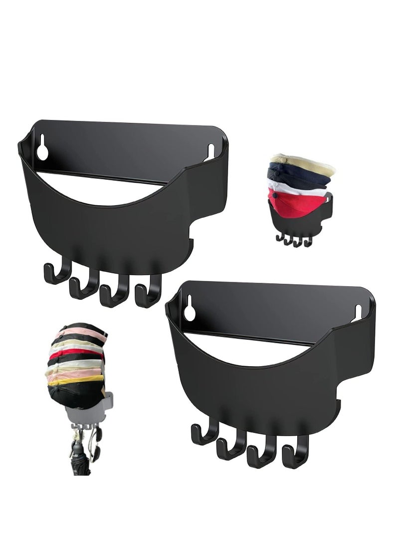 2PCS Cap Organizer Hanger,Hat Rack for Wall Adhesive Hat Racks, Change Your Cloth Hanger to Cap Organizer Hanger, Hat Organizer for Closet Door - Image 1