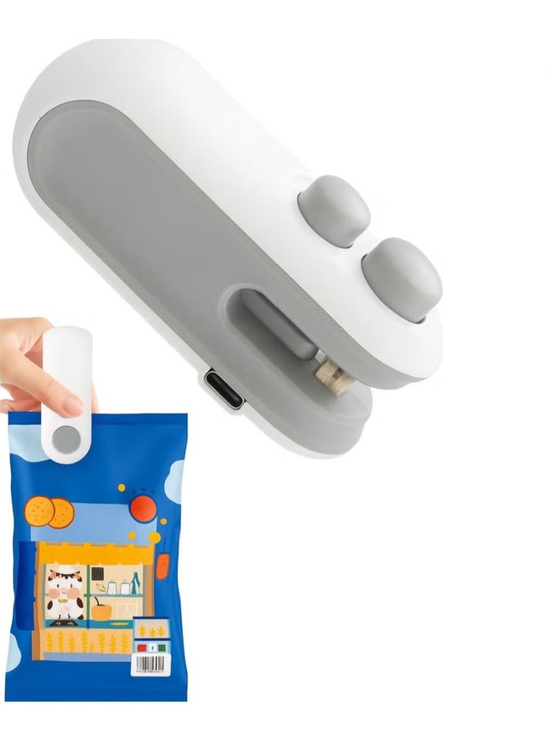Mini Portable Heat Sealing Machine | Rechargeable Plastic Bag Sealer with Cutter | USB Charging, 150mAh Battery, 16W Power | Food Snack Bag Sealer for Kitchen Storage & Freshness - Image 2