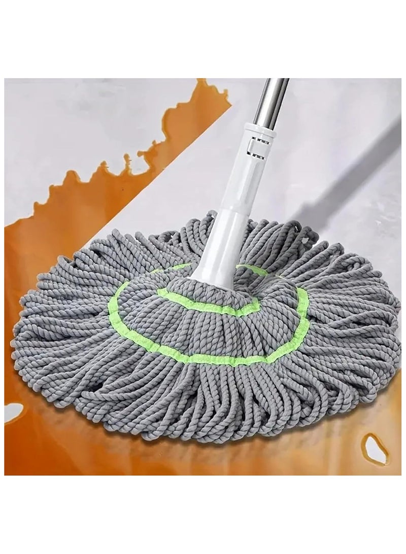 NANAO Self-Wringing Rotating Mop with Adjustable Handle – Hands-Free Twisting Mop for Efficient Floor Cleaning, Super Absorbent Microfiber Head, 360° Rotation for Hardwood, Tile, and Laminate (Gray) - Image 1