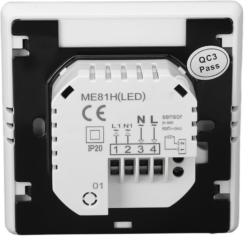 White Smart Home Mini Thermostat Touch Switch For 3A Water Underfloor Heating Systems - Image 5