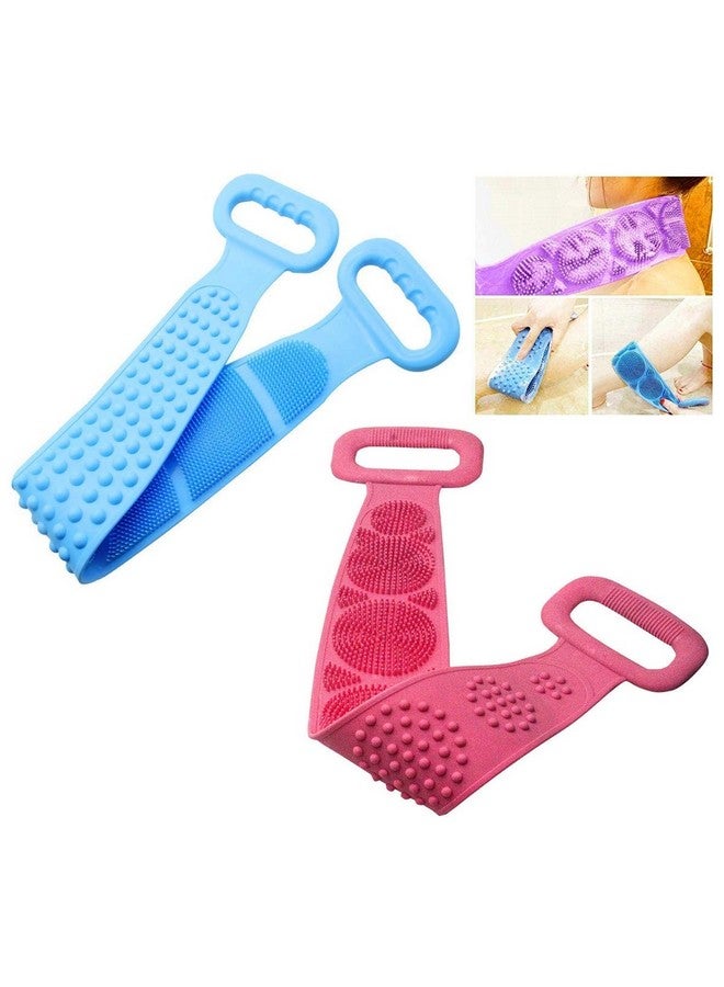 DEBIRE Silicone Bath Body Brush, Back Scrubber for Shower Bath Brush Washer For Dead Skin Removal for Men and Women, Double Side Brush Belt For Shower Long Exfoliating Belt (Multicolored-1 - Image 5