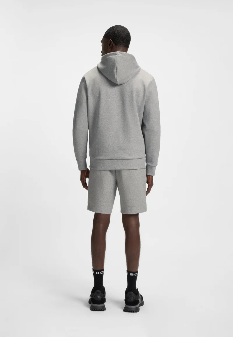 BOSS Cotton-blend hoodie with stripe details