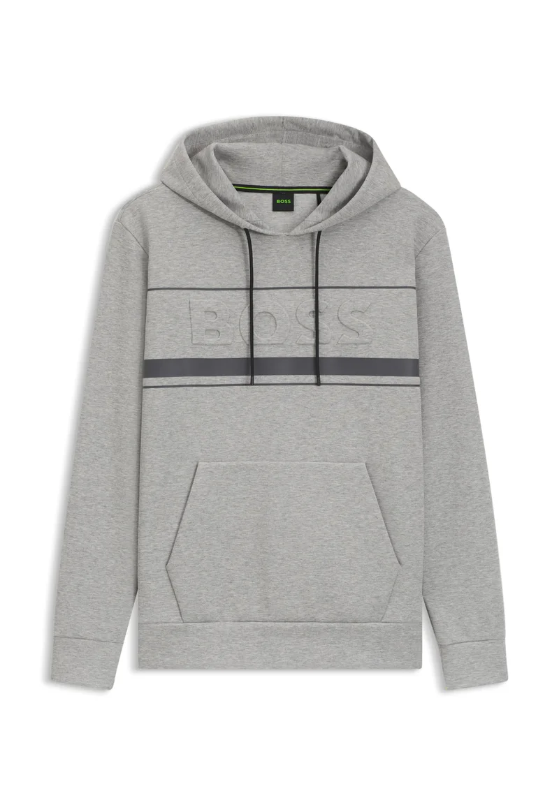 BOSS  Cotton-blend hoodie with stripe details for Men | Best Price UAE