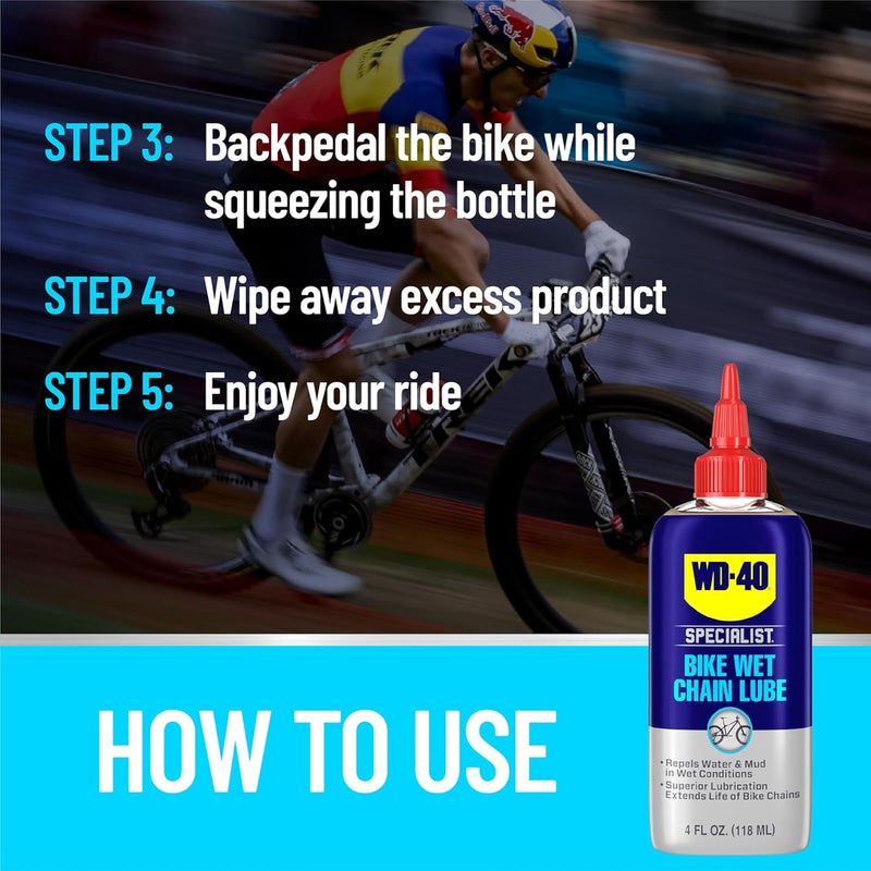 WD40 Specialist Bike Wet Chain Lube, 4 OZ - Image 4