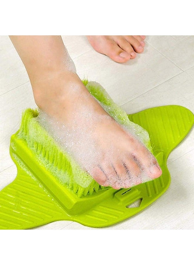 PARVY Suction Cups Foot Care Cleaning Brush Foot Scrubber Cleaner Brush Bathroom Foot Leg Non Slip Anti Slip With Shower Foot Cleaner Brush Foot Scrubber For Dead Skin Remover (1pcs) (Multicolor) - Image 1
