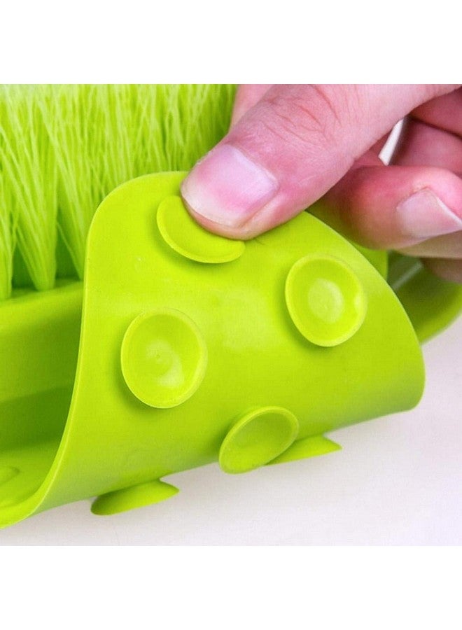 PARVY Suction Cups Foot Care Cleaning Brush Foot Scrubber Cleaner Brush Bathroom Foot Leg Non Slip Anti Slip With Shower Foot Cleaner Brush Foot Scrubber For Dead Skin Remover (1pcs) (Multicolor) - Image 3