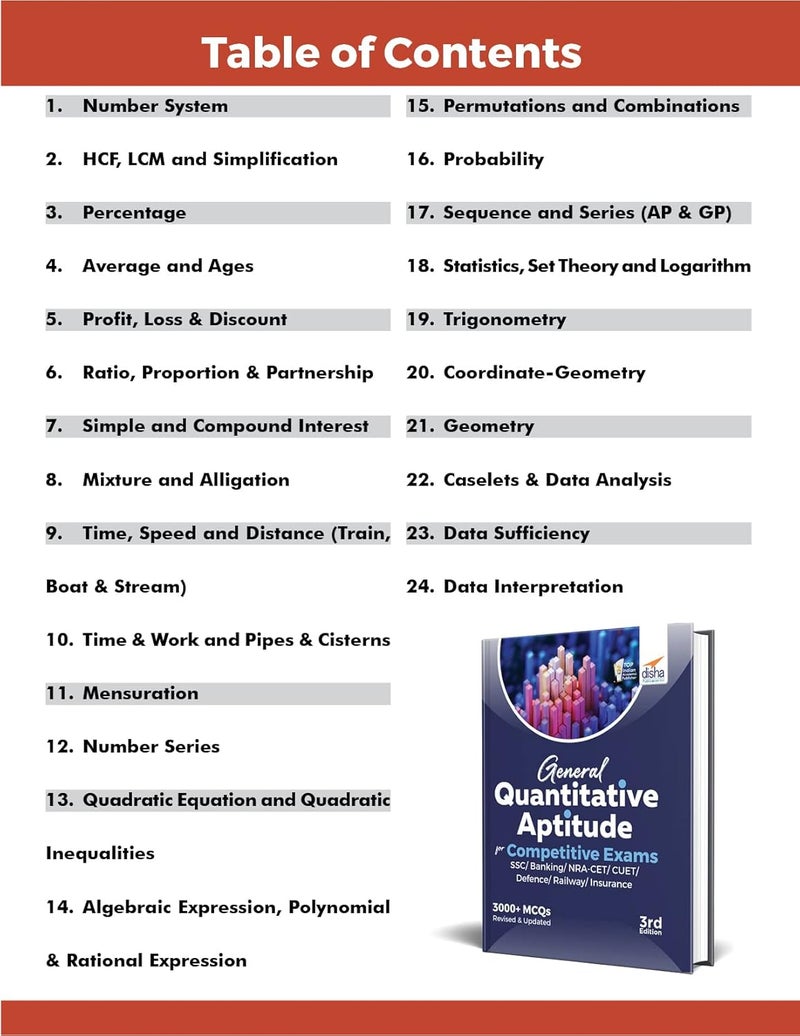 General Quantitative Aptitude for Competitive Exams - SSC/ Banking/ NRA CET/ CUET/ Defence/ Railway/ Insurance - 3rd Edition - Image 2