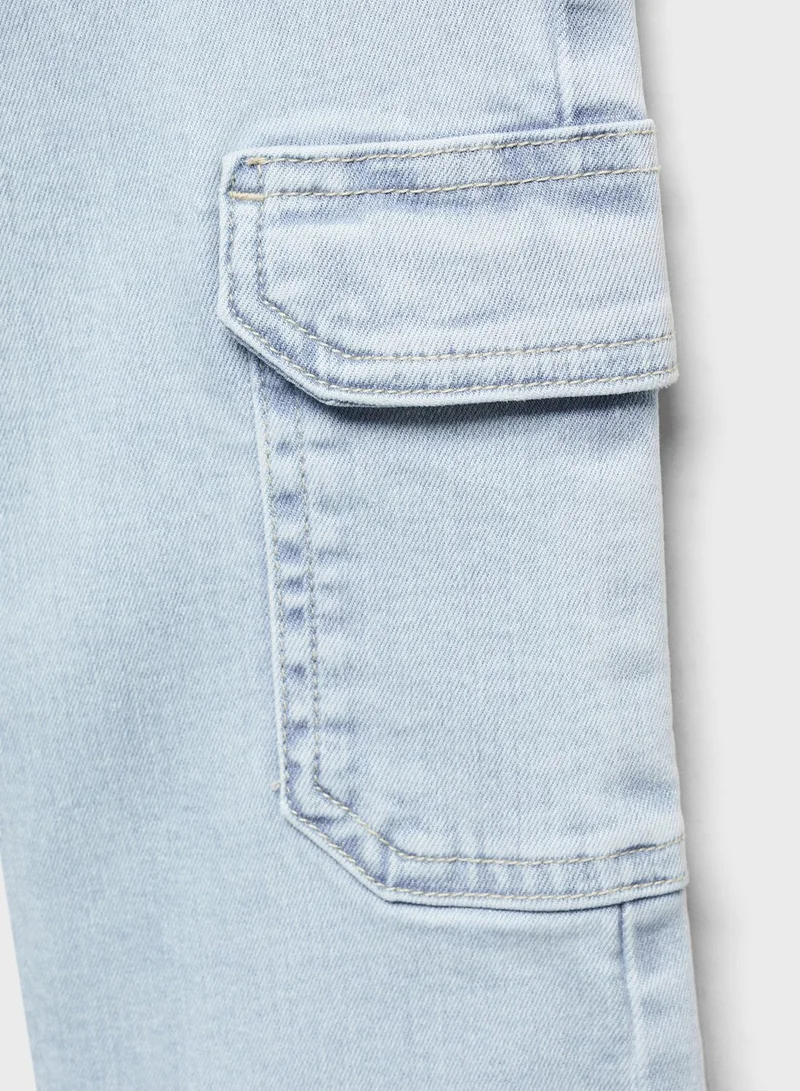 MANGO Kids Straight Fit Cargo Jeans
