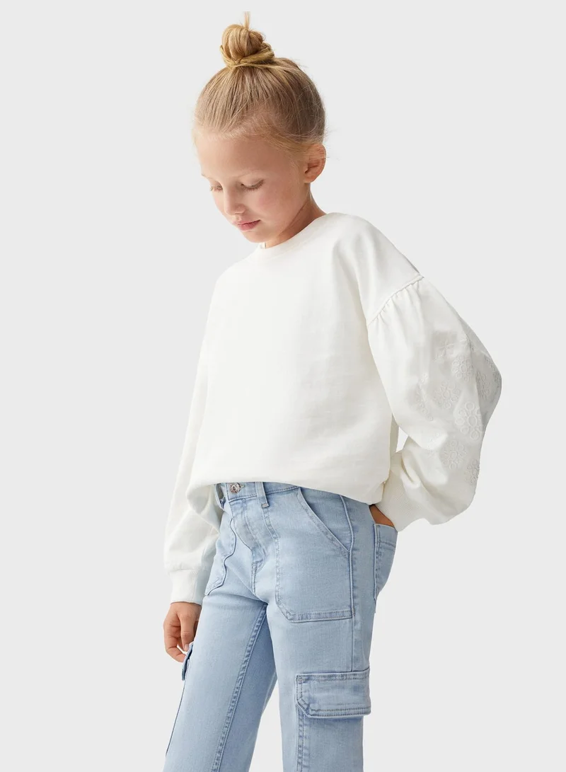 MANGO Kids Straight Fit Cargo Jeans