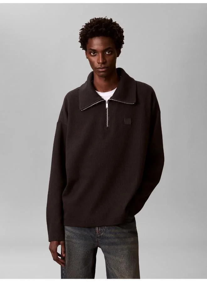 CALVIN KLEIN Logo Half Zip Polo