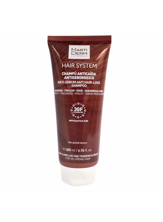 Martiderm Hair System 3GF Champú Antiseborréico - 200ml - Image 1