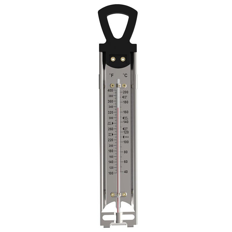 COZONTE Candy Thermometer with Pot Clip, Deep Fry Oil Food Cooking Kitchen Stainless Steel Thermometer for Jam, Syrup, Jelly, and Deep Fry, Instant Read Candy Thermometer for Candy Making - Image 1