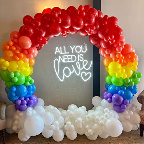 LYVEEF Rainbow Balloons Arch Kit - 175 Pcs party balloons ， balloons for birthday party ， balloon assorted colors ，kids' party balloons - Image 4
