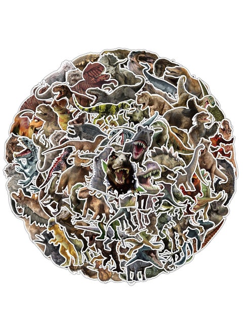 100 Pcs Realistic Dinosaur Stickers Vinyl Waterproof Cute Stickers for Water Bottles Laptop Skateboard Wall Car Book Dino Stickers and Decals Gifts for Kids Teens Boys and Girls