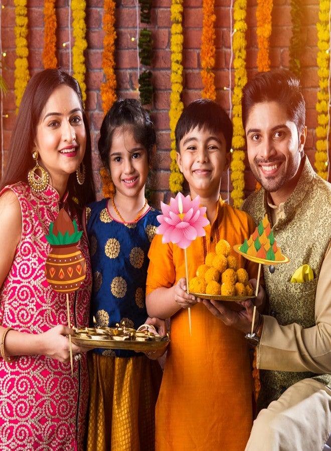 Festiko® Ganpati Bappa Morya Photobooth Props, Selfie Props For Ganesh Puja, Ganesh Chaturthi Decoration Combo - Image 4