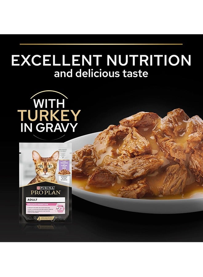 بورينا برو بلان طعام رطب للقطط البالغة الحساسة للهضم مع الديك الرومي - 85 غرام (عبوة من 26) - Image 5