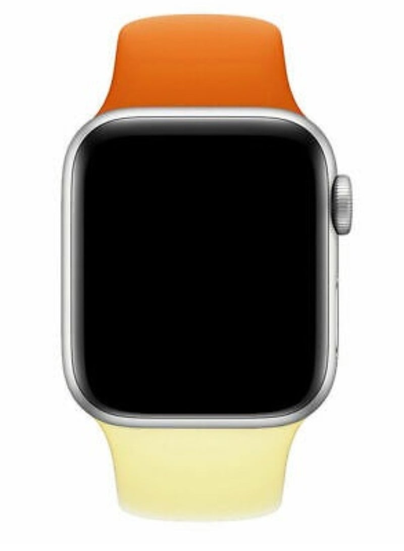 ELTRAZONE Dual Color Soft Silicone Watch Strap For Apple Watch Band /45mm For iWatch Series 7/6/SE/5/4/3/2/1/ - Image 2