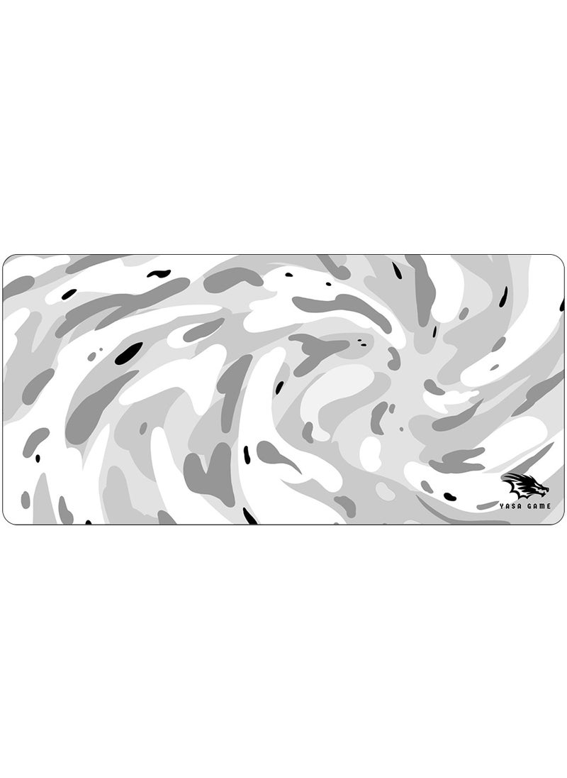 Extended Large Gaming Mouse Pad 120 X 60 cm XXL Full Desk Art style & Mousepad Non-Slip Rubber Base Big Keyboard Mat with Stitched Edges water resist for Gaming from Yasa ( Snow White )