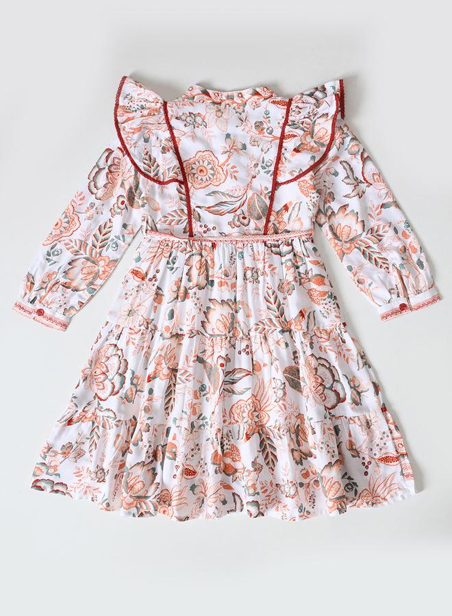 BELLA MODA Floral Tiered Dress - Image 3