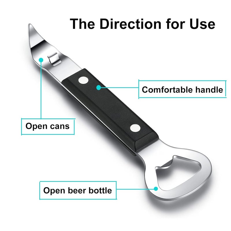 HANCELANT Can Punch Bottle Opener Manual Stainless Steel Can Opener 2 Pack - Image 2