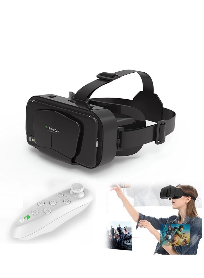 VR SHINECON 3D Headset Virtual Reality, VR Glasses, Device Helmet, Viar Lens Goggles for Smartphone Mobile Phone Smartband Controller - Image 1
