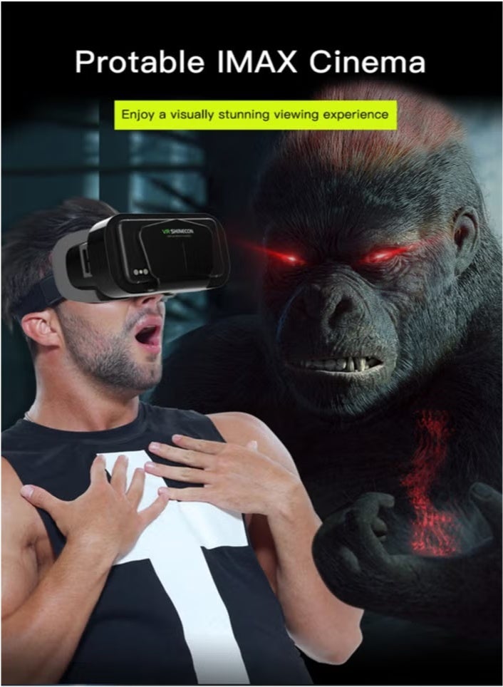 VR SHINECON 3D Headset Virtual Reality, VR Glasses, Device Helmet, Viar Lens Goggles for Smartphone Mobile Phone Smartband Controller - Image 3