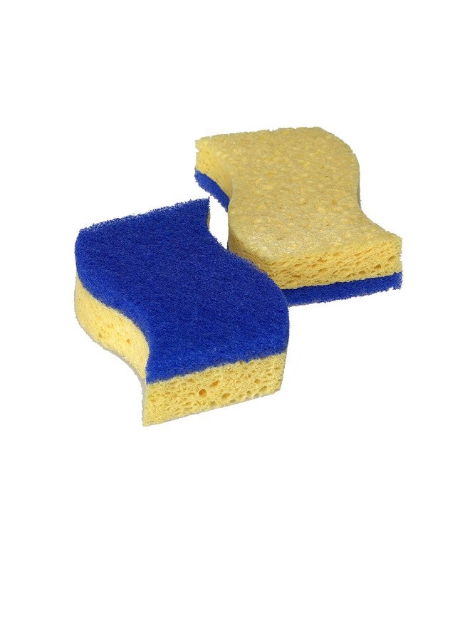 Spontex Non Scratch Super Absorbent, Pack of 2, Yellow Sponge Blue Scourer, 1er - Image 3