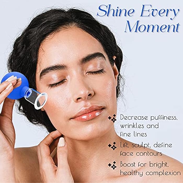 Vinban 4 PCS Glass Facial Cupping Set | Silicone Vacuum Suction | Cupping Massage Therapy | A Kit for Anti Cellulite, Anti Wrinkle and Instantly Ageless Skin | for Eyes, Face and Body - Image 3