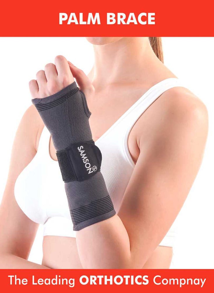 سامسون دعامة راحة اليد الطبية Palm Brace من Samson – لتثبيت المعصم وتخفيف الألم والدعم بعد الإصابات والالتهابات – خامة مرنة ومريحة – متوفرة بـ 5 مقاسات من S الى XXL - Image 1