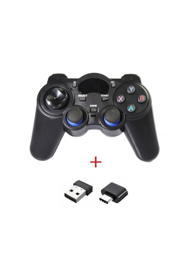 Wireless 2.4G Android Game Controller For TV Computer PC360 TVBOX STEAM ABS Material USB Interface Entry Level Handle-Product Color:Black TYPE-C OTG - Image 1