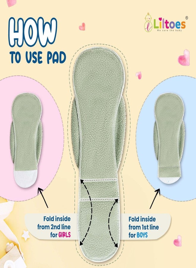 LILTOES Cloth Diapers For New Born Babies 0 to 3 Years | Freesize Adjustable and Reusable | Premium Cloth Nappies Pack of 1 (1 Cloth Diaper + 1 Insert) | (Jazzy Lines) - Image 3