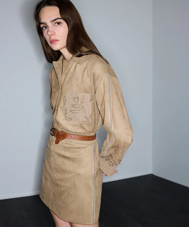 ابيكول Suede-Effect Skirt