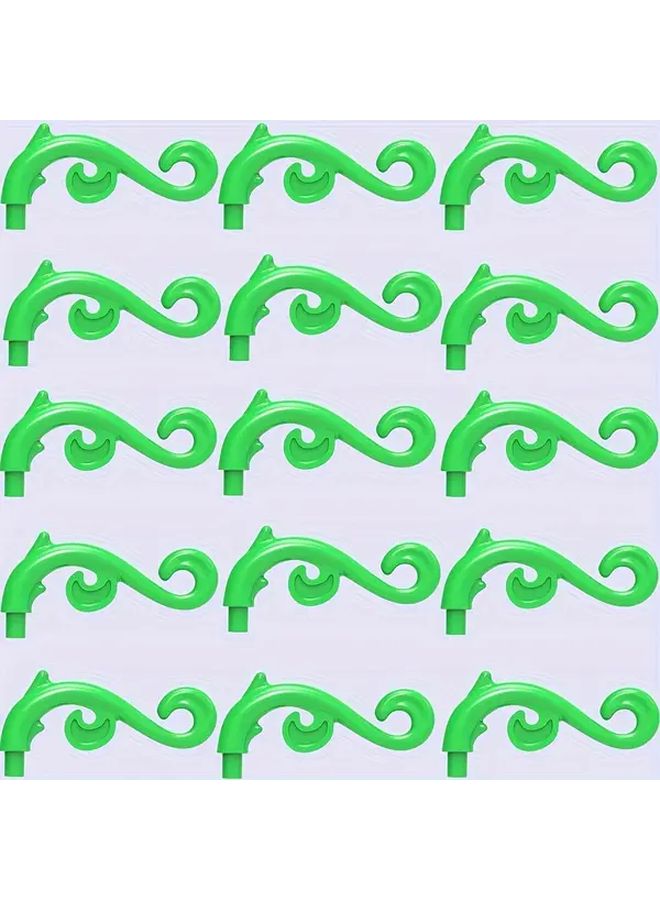 15Pcs Brilliant Green Vines DIY Plant Building Blocks Farm Scene Play Christmas Birthday Gift - Image 1