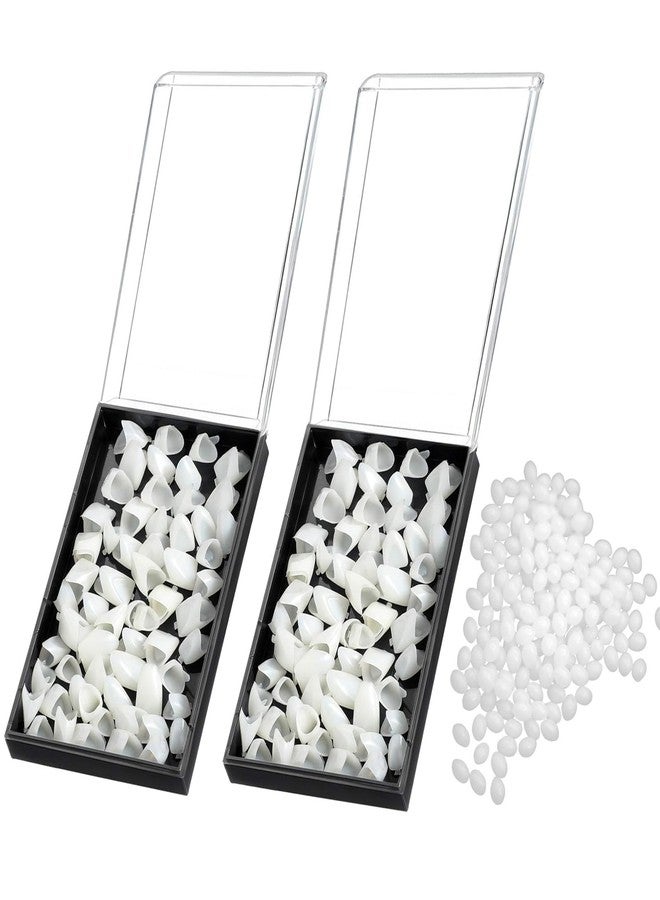 Geodurn Temporary Fake Tooth Cap Crown,140 Pieces Front Teeth with Thermal Beads Cap Filler for Teaching or DIY - Image 1