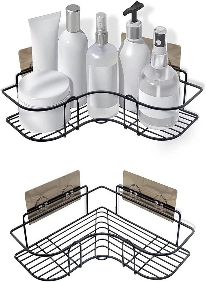 Bathroom Corner Shelves Holder, Stainless Steel Bathtub Accessories Organizer, Storage Shelves Basket, Shampoo Holder, Wall Organizer  - Image 1