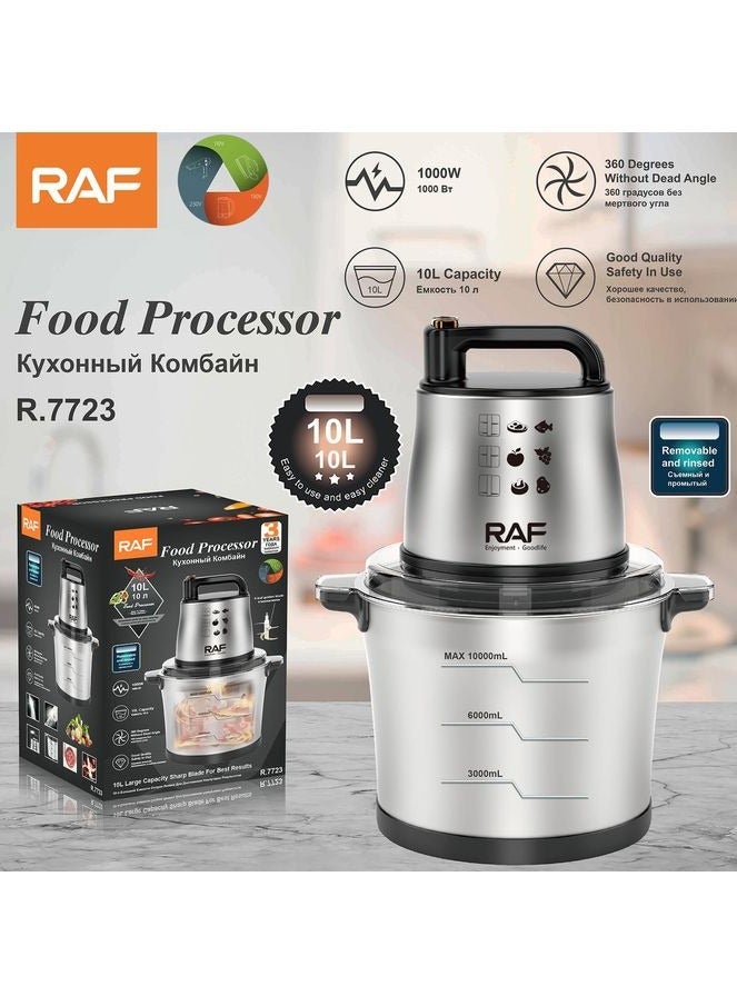 آر إيه أف كبة RAF R‑7723 – سعة 10 لتر – قوة 1000 وات – ستانلس ستيل