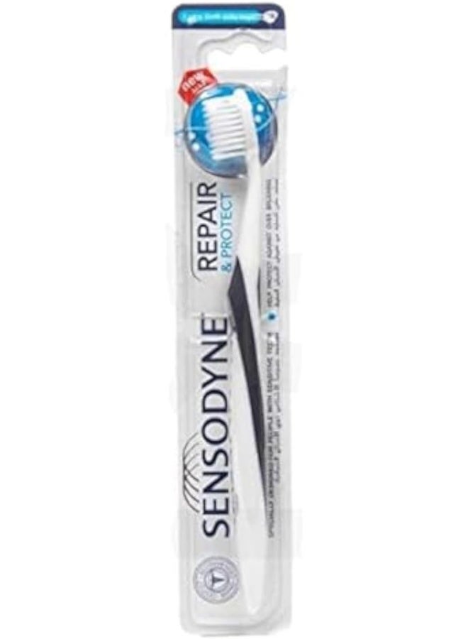 Sensodyne Toothbrush For Sensitive Teeth, Advanced Repair & Protect Brush With Extra Soft Bristles, Multi-Colour