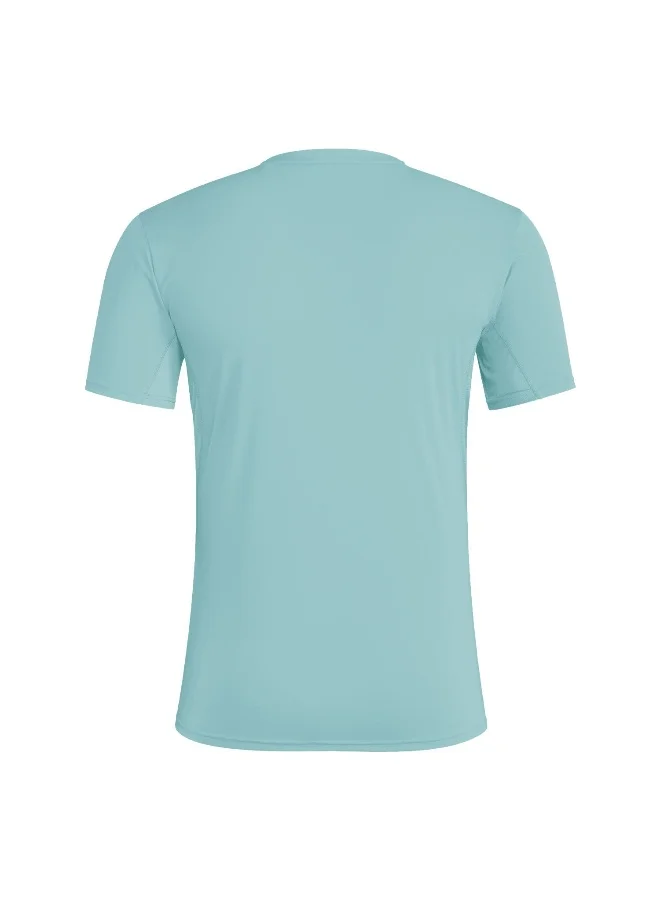 Adidas Adidas Adizero E Tee M Turquoise Running T-Shirts For Men