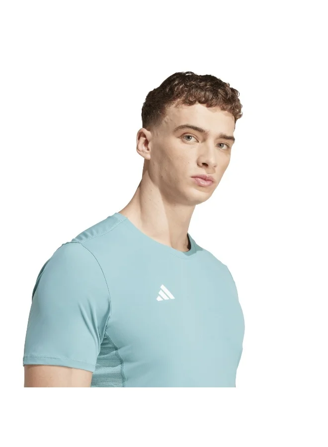 Adidas Adidas Adizero E Tee M Turquoise Running T-Shirts For Men