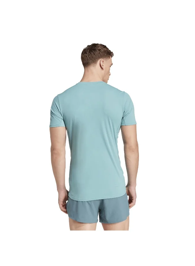 Adidas Adidas Adizero E Tee M Turquoise Running T-Shirts For Men