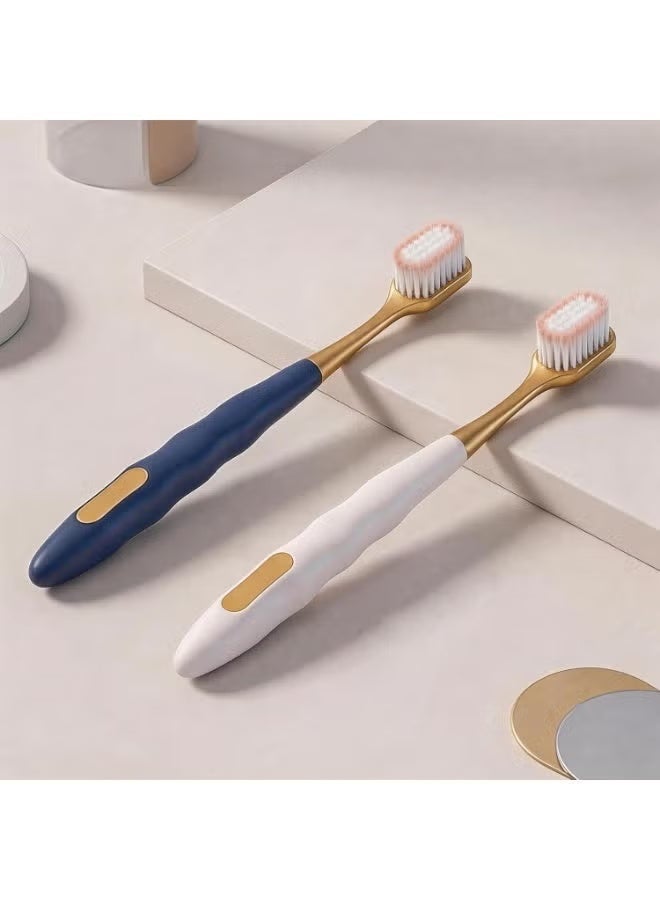 JUE FISH Adult Wide Head Soft Hair Toothbrush, Manual Toothbrush, Excellent Cleaning Effect for Large Head, Ultra Soft Brush Thread Can Gum-Friendly(6 Pack) - Image 2