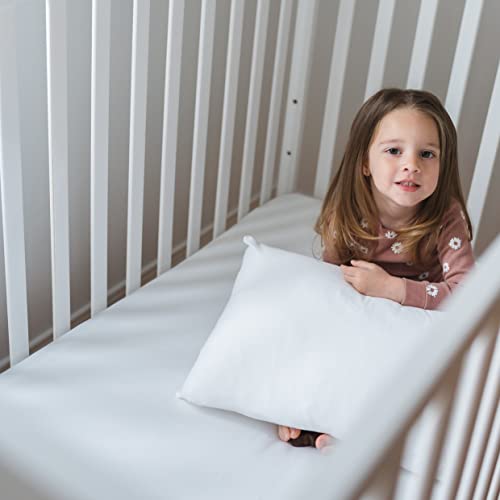 Pobibaby - 2 Pack Premium Toddler Solid Pillowcase - Ultra Soft Jersey Knit - Crib Pillow, Kids Pillow, Travel Pillow Case Cover (Soft White) - Image 3