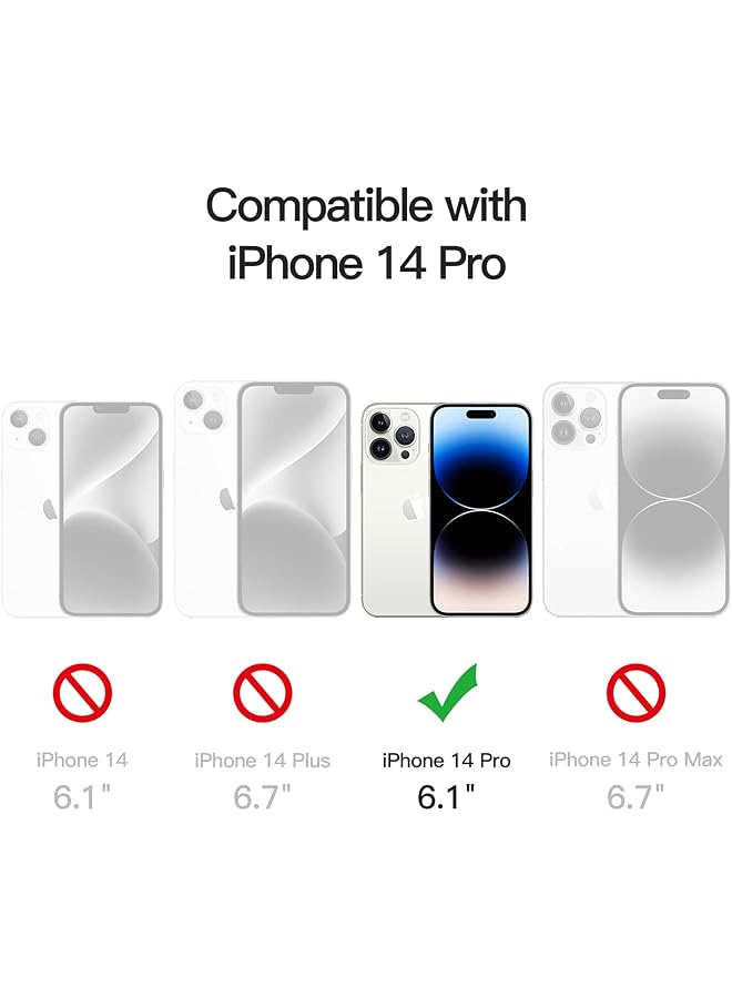 جي تيك واقي شاشة بتغطية كاملة للخصوصية لهاتف Iphone 14 Pro مقاس 6.1 بوصة مع واقي عدسة الكاميرا من الزجاج المقوى المضاد للتجسس، عبوتان لكل منهما - Image 3