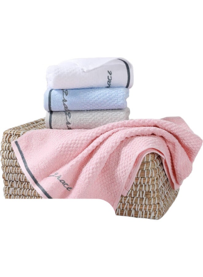 Grace 7A Grade Antibacterial Towel, Pure Cotton, Absorbent, Embroidered, Solid Color, Soft Face Towel, Single Pack, Blue - Image 3