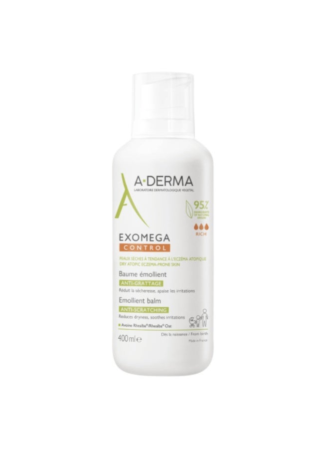 A-Derma Exomega Control Emollient Balm 400ml - Image 1