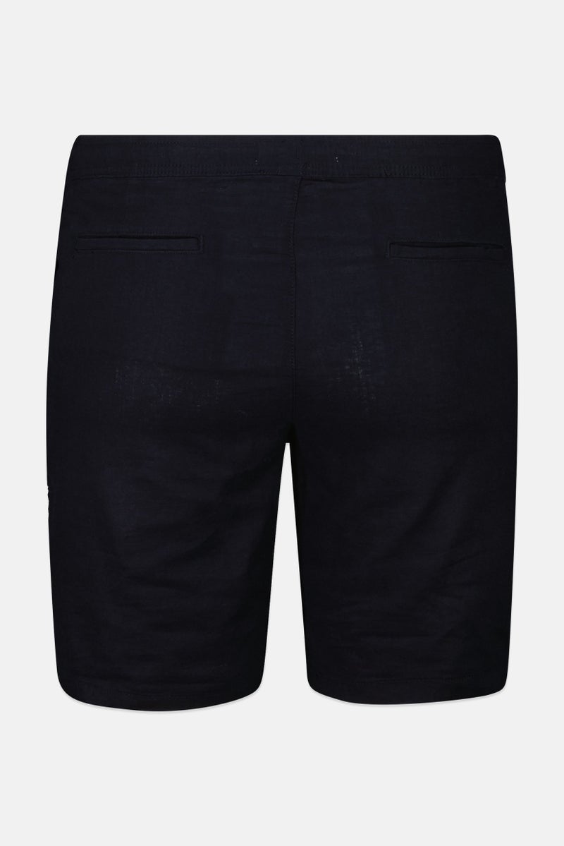 Celio Men Solid Basic Shorts, Navy - Image 3