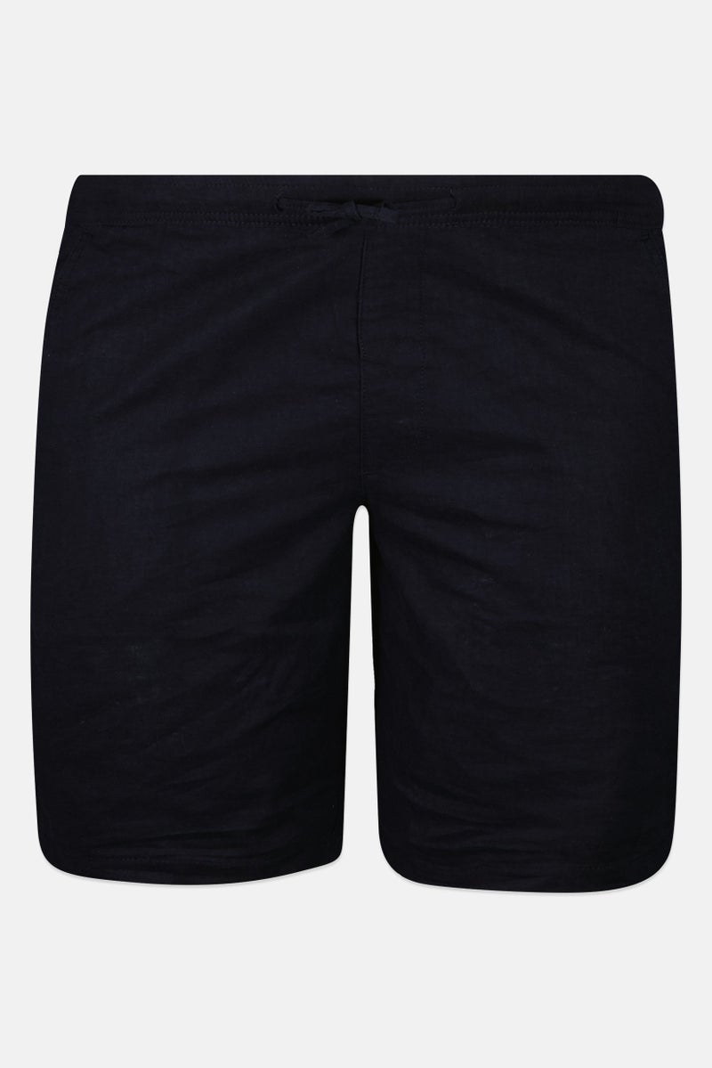 Celio Men Solid Basic Shorts, Navy - Image 1