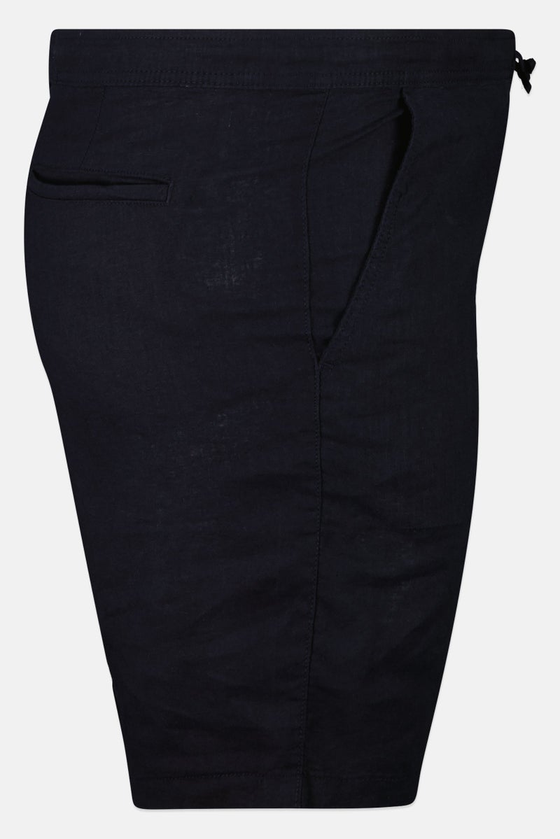 Celio Men Solid Basic Shorts, Navy - Image 4