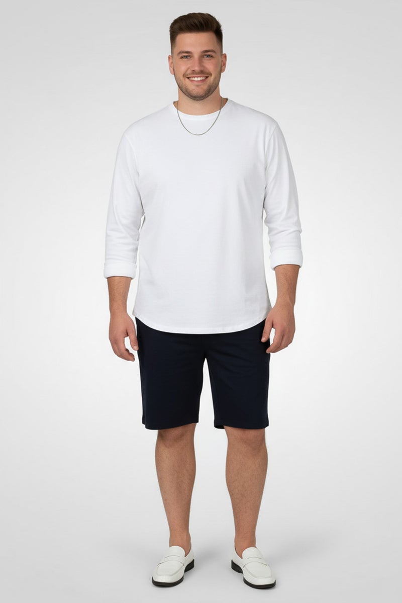 Celio Men Solid Basic Shorts, Navy - Image 2