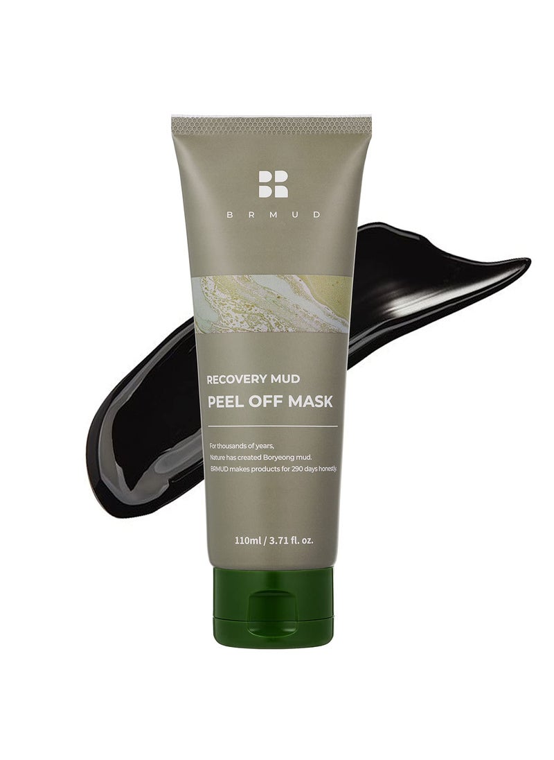 BRMUD - BRMUD Recovery Mud Peel Off Mask for Exfoliating and Deep Cleansing, Blackhead Remover Mask 110ml (3.72 fl.oz.) - Peel-Off Mask with Boryeong Mud, Pore Minimizer and Sebum Control for Women and Men - Image 1